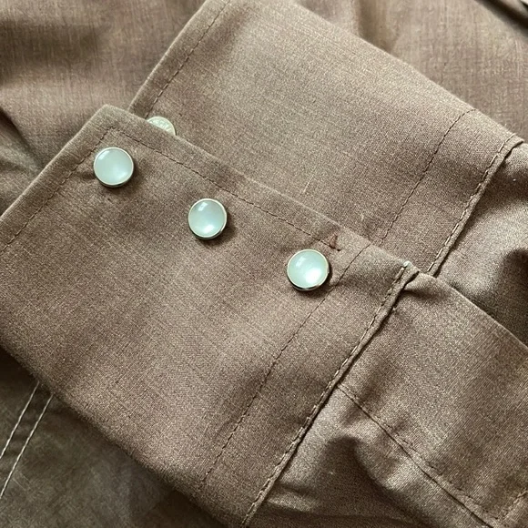 Men's western Chute #1 long sleeve pearl snap dress shirt - Picture 2 of 5